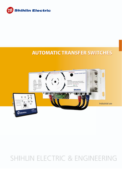 Shihlin automatic transfer switch with control panel and wiring for industrial use 1600A 3Pole 130 KAIC 220V ATS