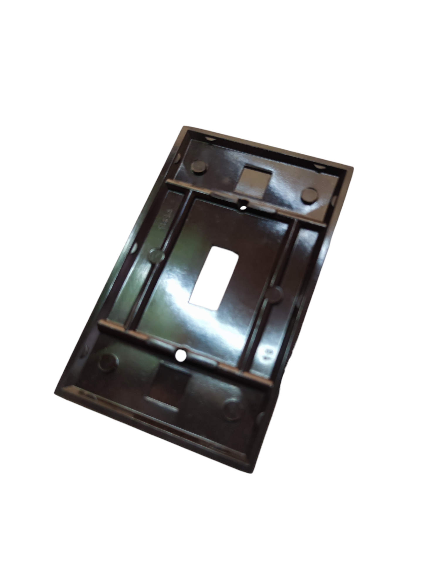 Eagle single gang device plate for outlets in a sleek black finish for reliable electrical installation