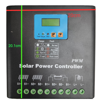 ZwitseRise 150A 48V DC solar charge controller with LCD display for solar power management