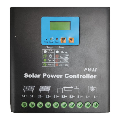 ZwitseRise 150A 48V DC solar charge controller with LCD display and connection terminals