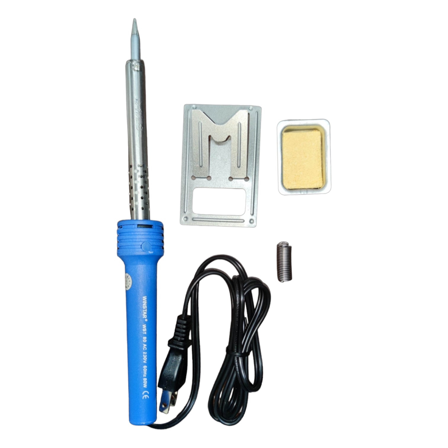 Winstar 30W soldering iron 220V with stand, cleaning sponge, and interchangeable tip for precision soldering