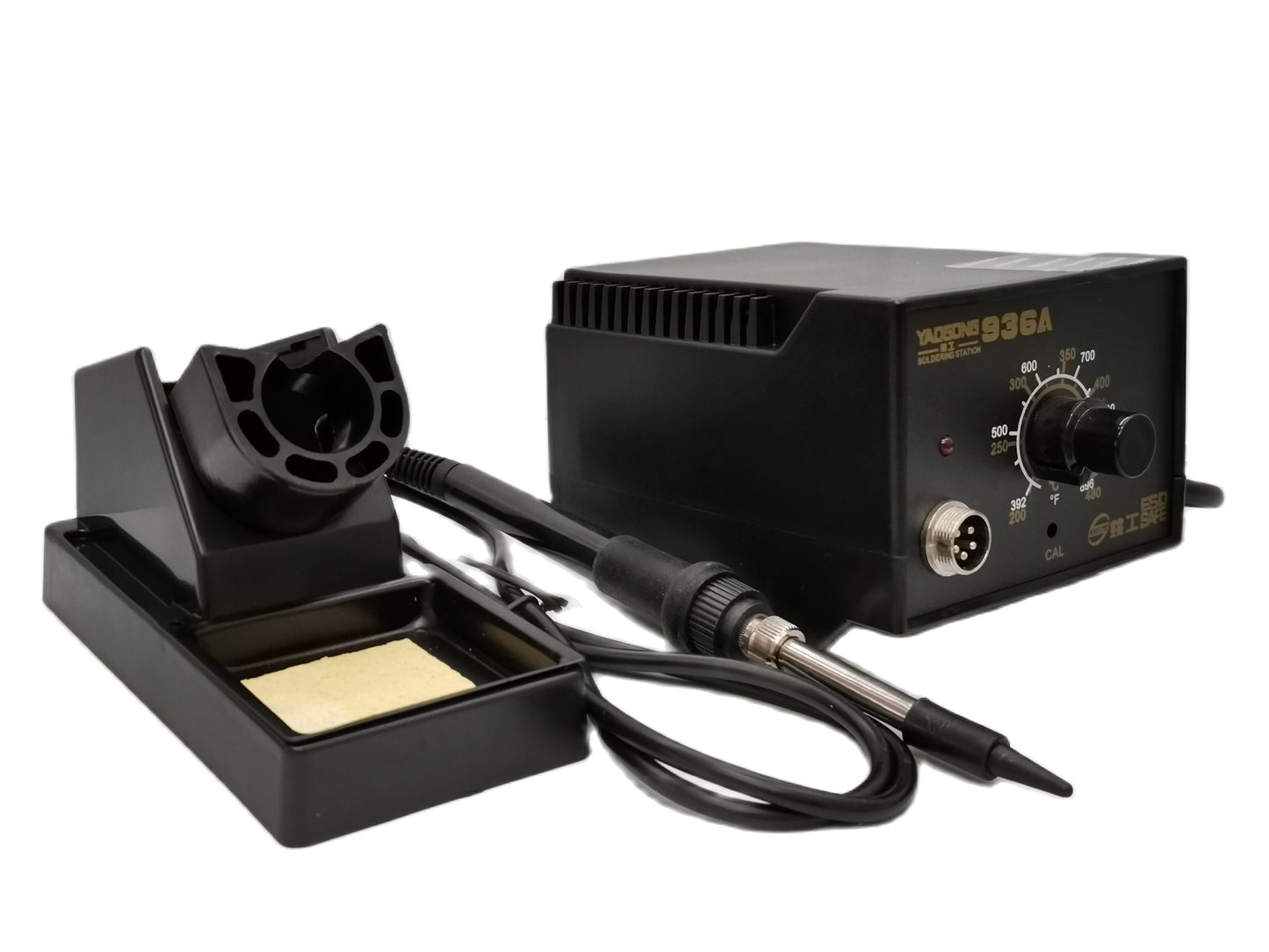 Soldering Station 936A 220V 50W with adjustable temperature control and a built-in soldering iron holder