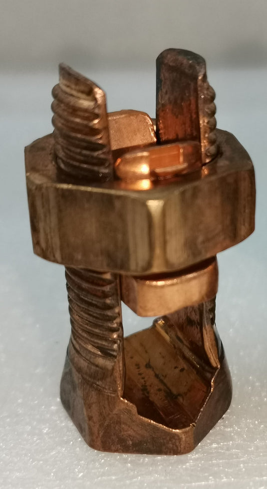 Close-up of Local brand Solderless Connector 1 Bolt 30-60MM for electrical circuitry connections