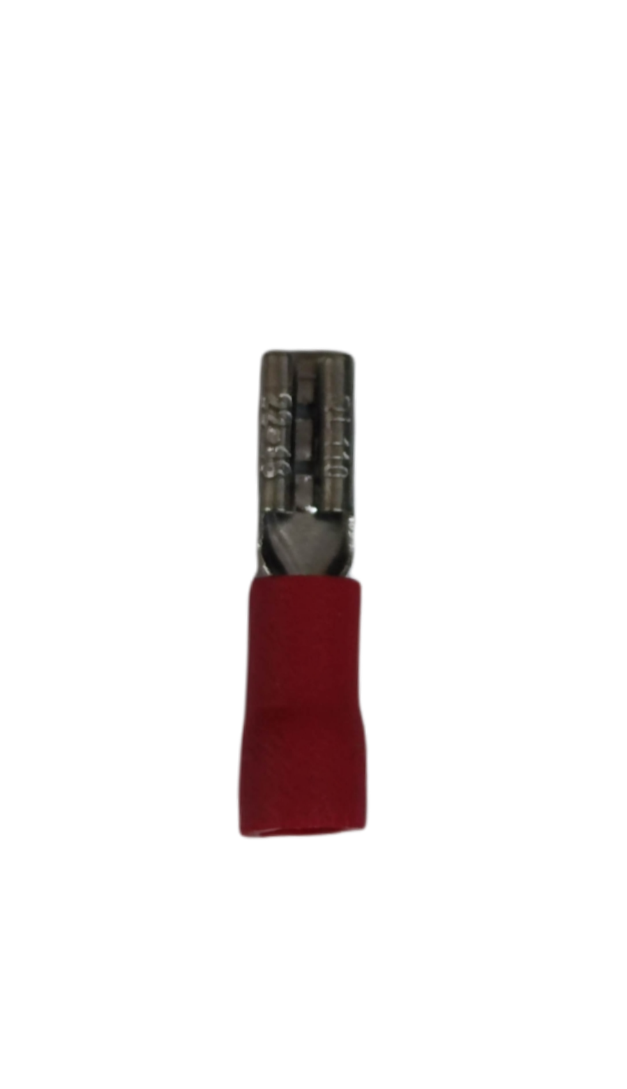 Spade terminal connector 5mm male female with durable red insulation for secure electrical connections