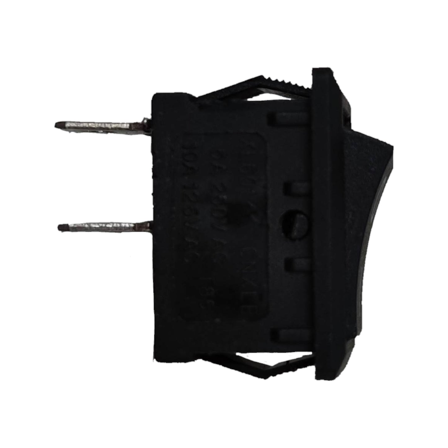 SPST rocker switch 3A 125V in black for easy on-off control applications