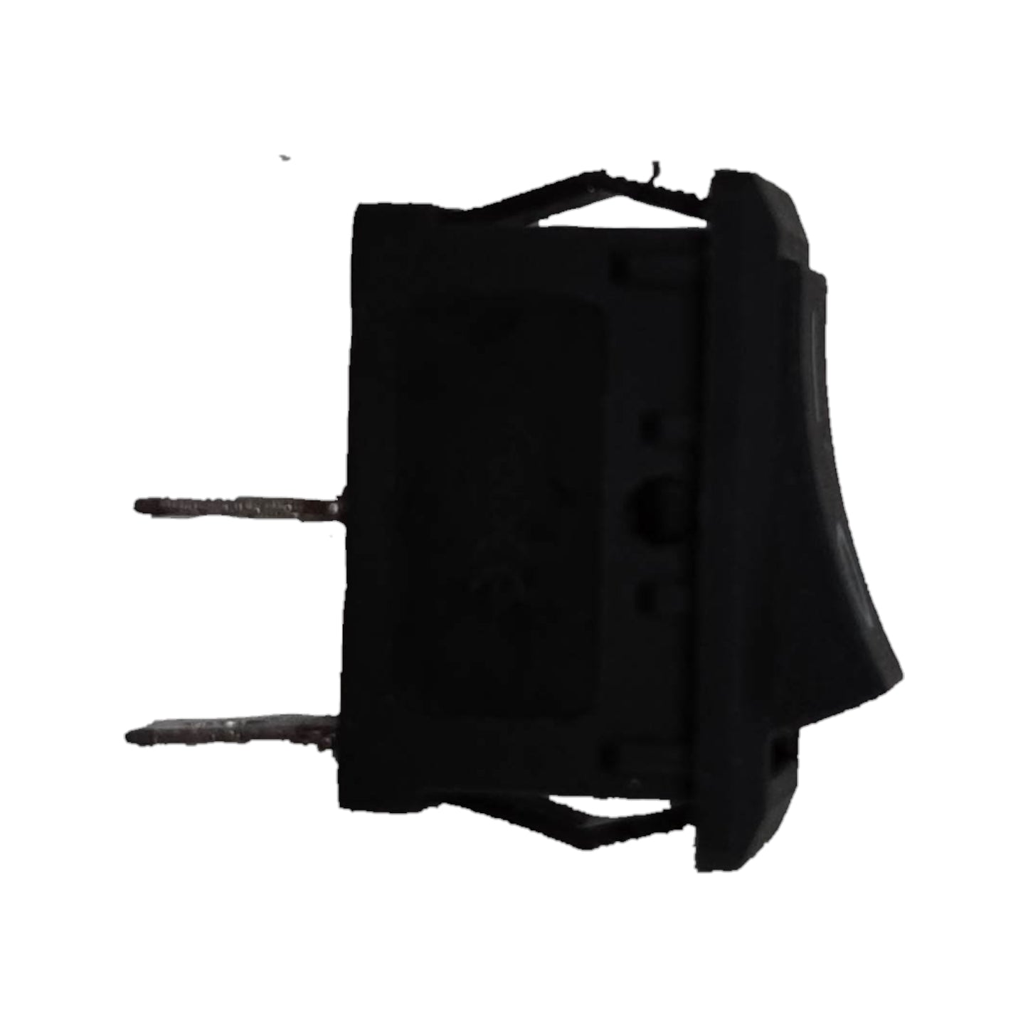 SPST rocker switch 3A 125V in black, ideal for controlling electrical devices safely