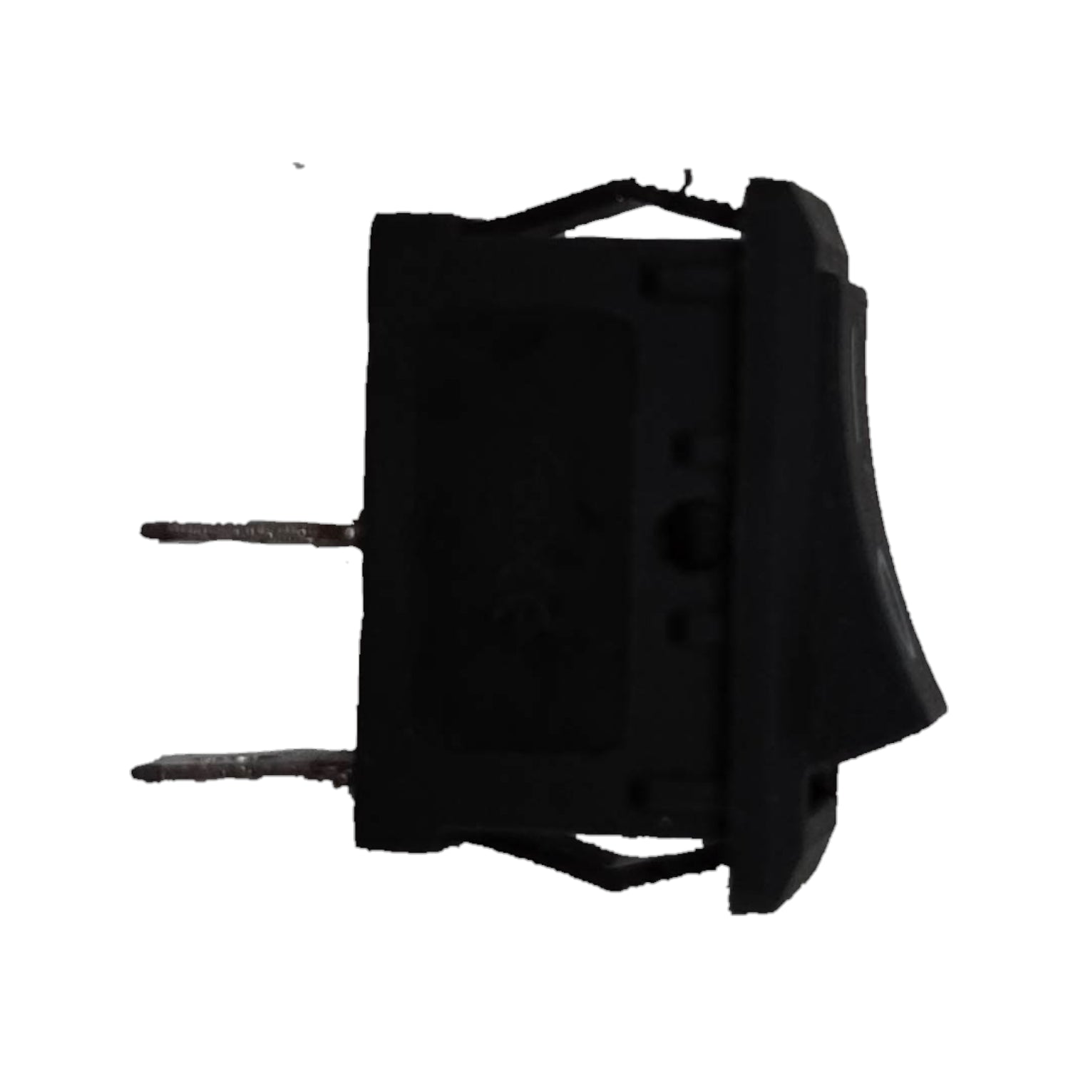 SPST rocker switch 3A 125V in black, ideal for controlling electrical devices safely