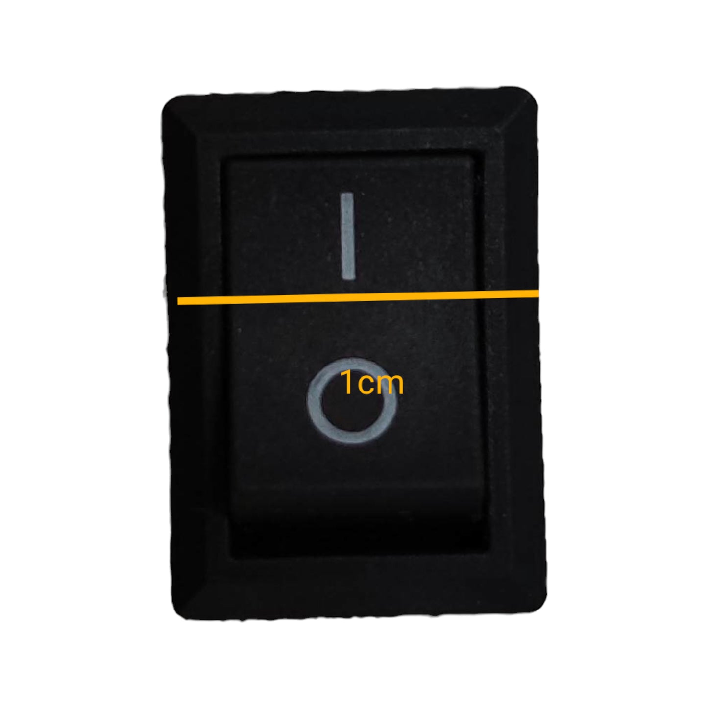 SPST rocker switch 3A 125V in black with a clear indicator, suitable for various electronic applications