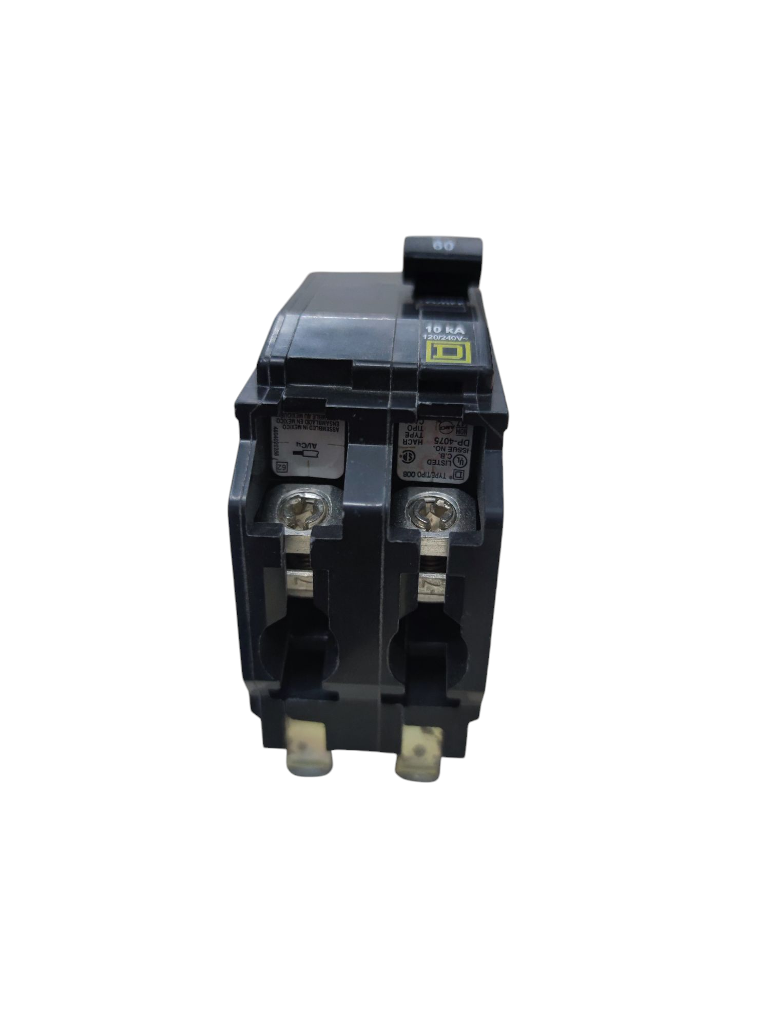 Square D 60 Amp Circuit Breaker 2Pole Plug In for reliable electrical safety and protection