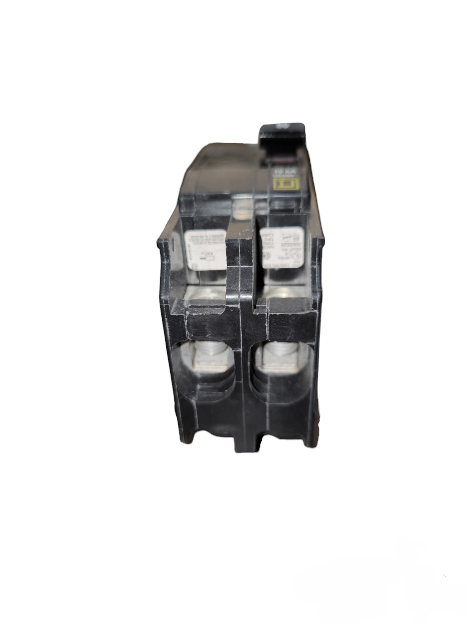 Square D 80A 2Pole Bolt On Circuit Breaker with durable black casing and clear labeling