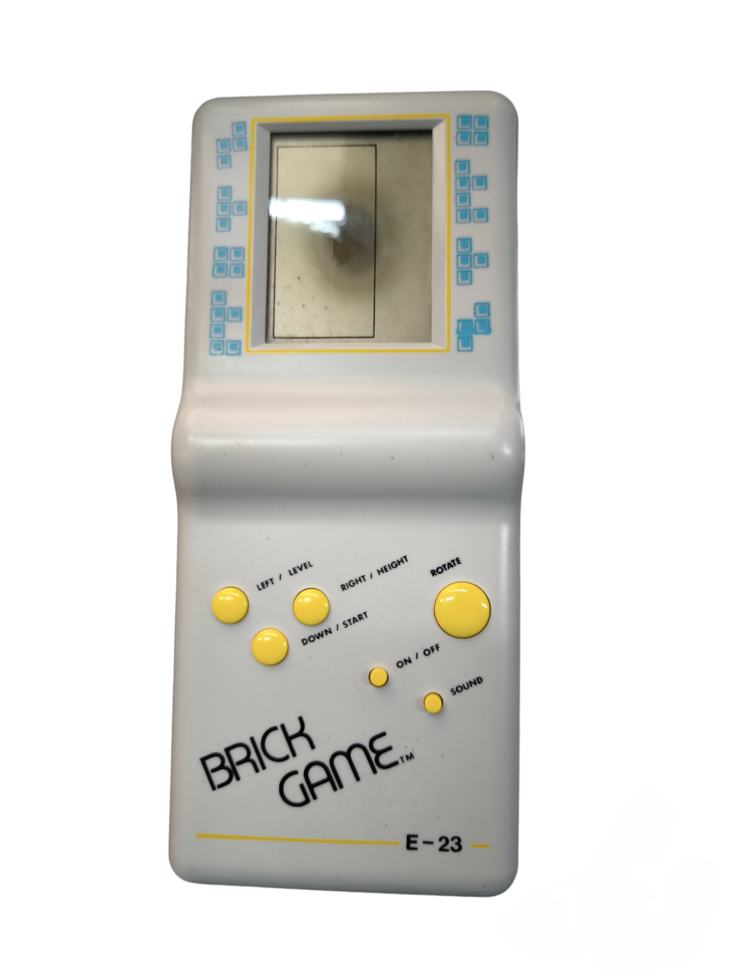 Combination Table Games handheld console with yellow buttons and game popularize by Tetris E-23 from China