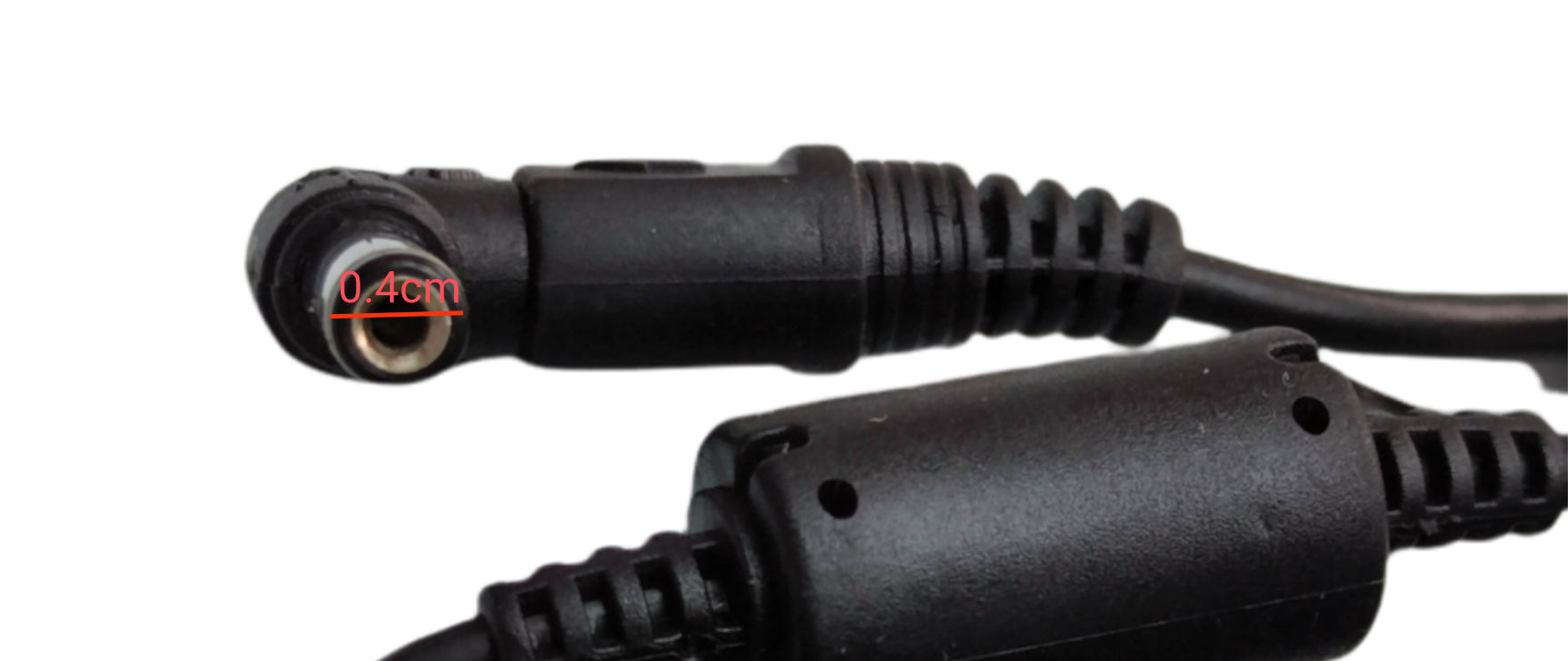 Grippes black DC Automotive Adaptor cable with right-angle connector for power points and plugs
