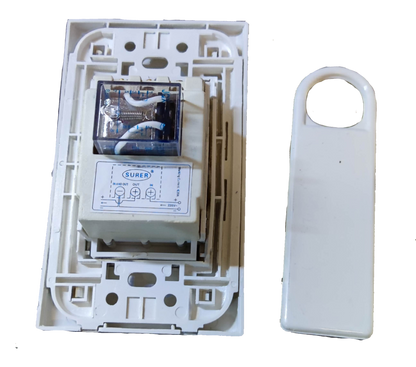 Surer Key Switch Device 10A 250V with relay inside a white casing for easy installation