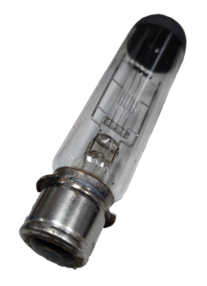 Sylvania 500W 120V B22 Projector Lamp featuring a clear glass design for bright illumination