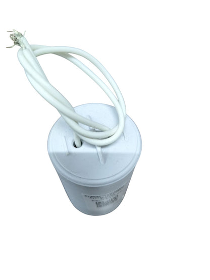 Syscap 250 VAC Running Capacitor with white wiring for efficient electrical performance