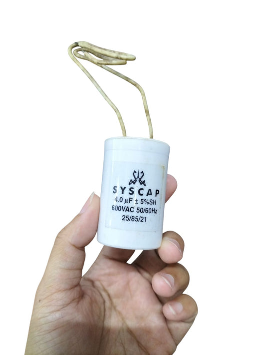 Syscap motor capacitor 4.0 microfarad 600VAC for electrical use