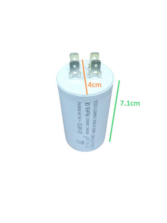 Syscap motor capacitor 7.1 cm height and 4 cm diameter electrical circuitry part