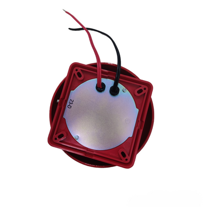 VSAIL 6" Round Bell 24V DC Polarize with Red Housing and Wires for Door Chime Systems