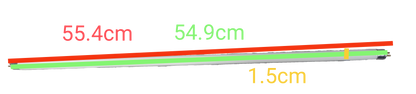 T5 colored fluorescent lamp 220V by Firefly and China showing length dimensions in centimeters