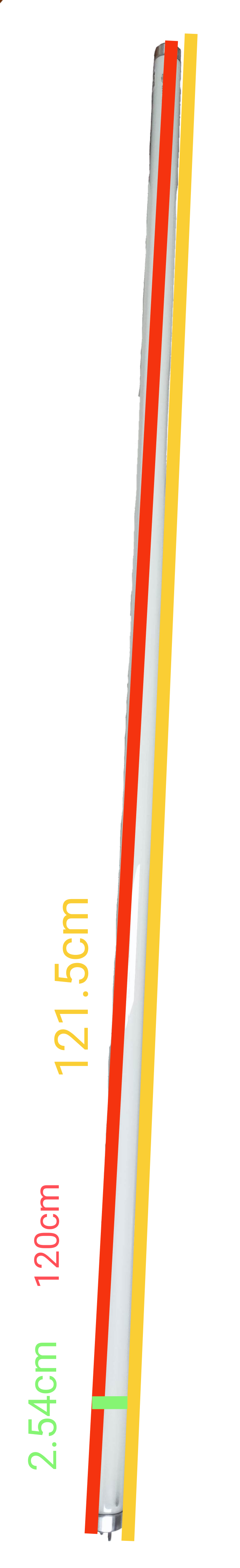 Irisram T8 36W industrial fluorescent lamp with 121.5 cm length and clear tubing