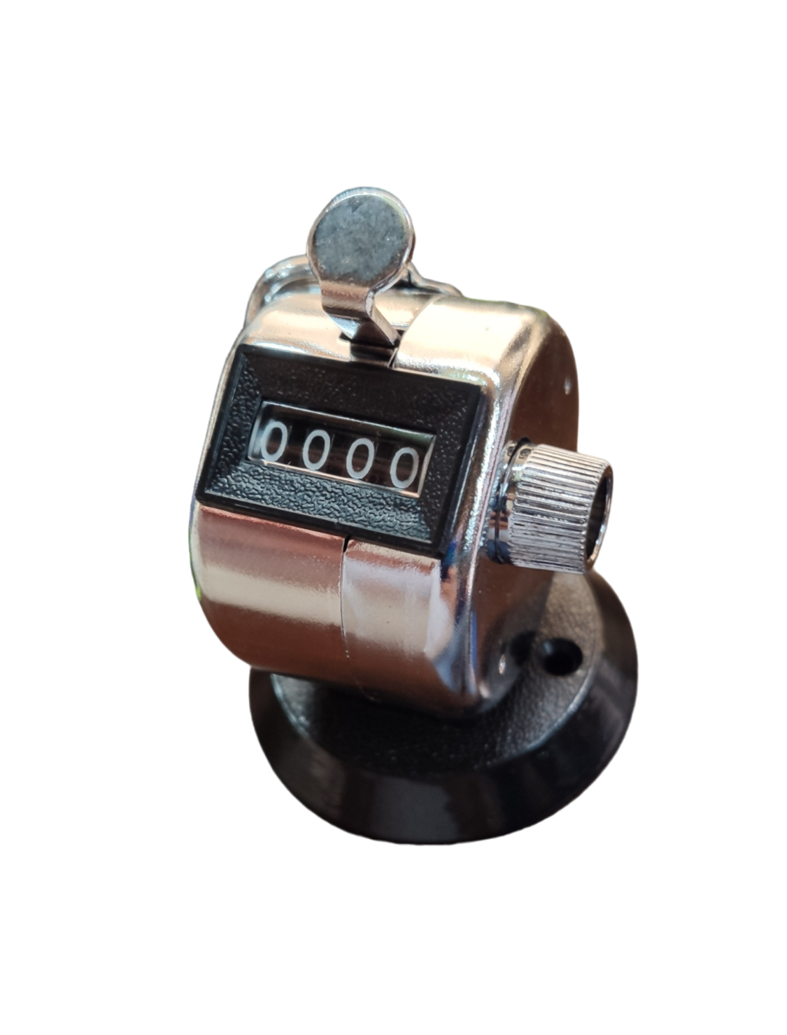 Tactical Counter 4 Digits handheld metal clicker for gameplay accessories with black base