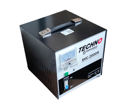 Techno Tamashi 2000W AVR Servo Motor 220V voltage stabilizer with handle and control panel