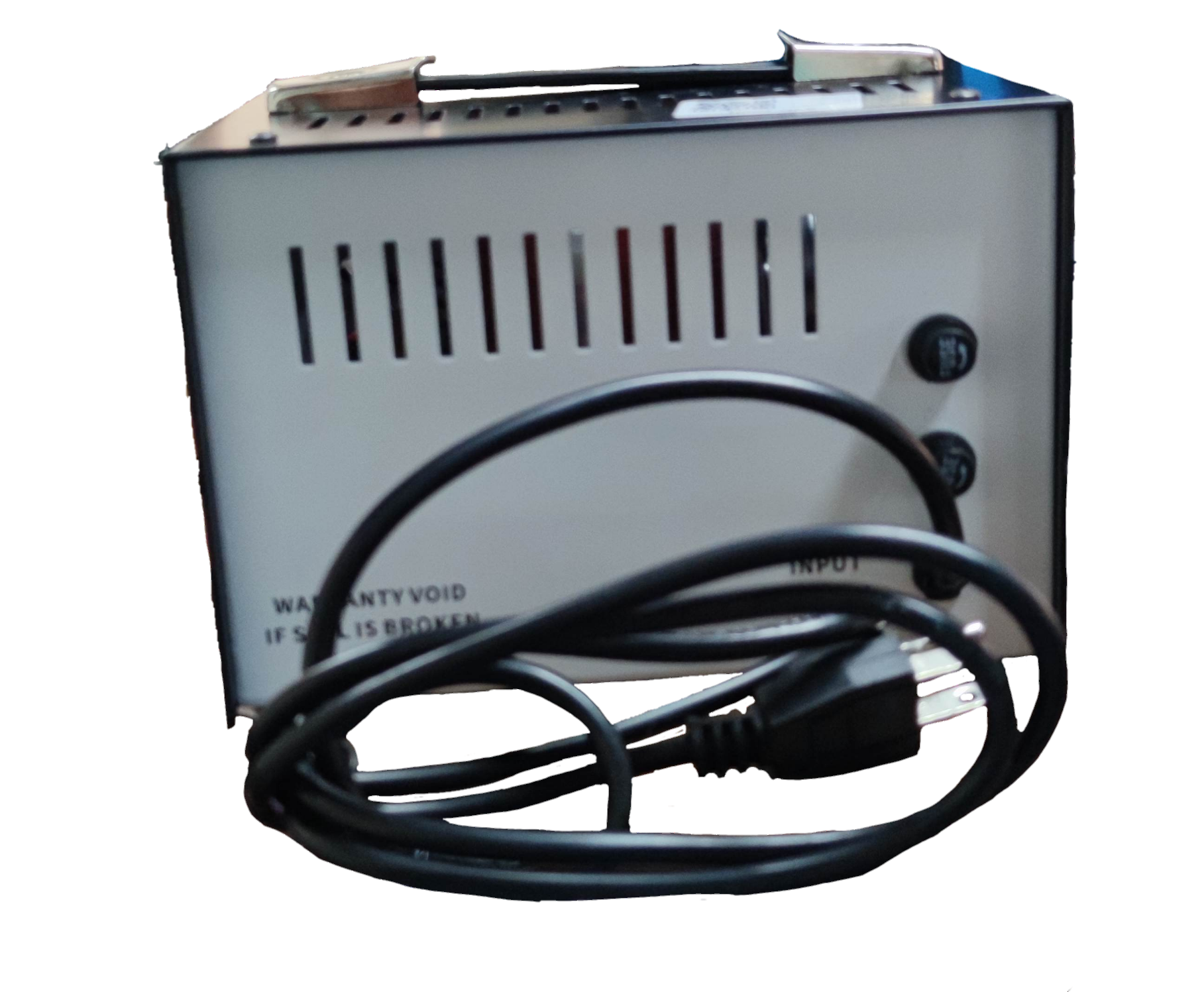 Techno Tamashi 500W AVR Servo Motor with cooling vents and power cord for door chimes and bells