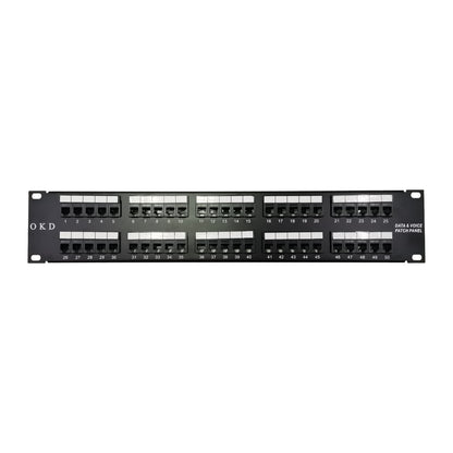 AMP Telephone Patch Panel RJ11 50 Port with clearly labeled connection ports for organized wiring