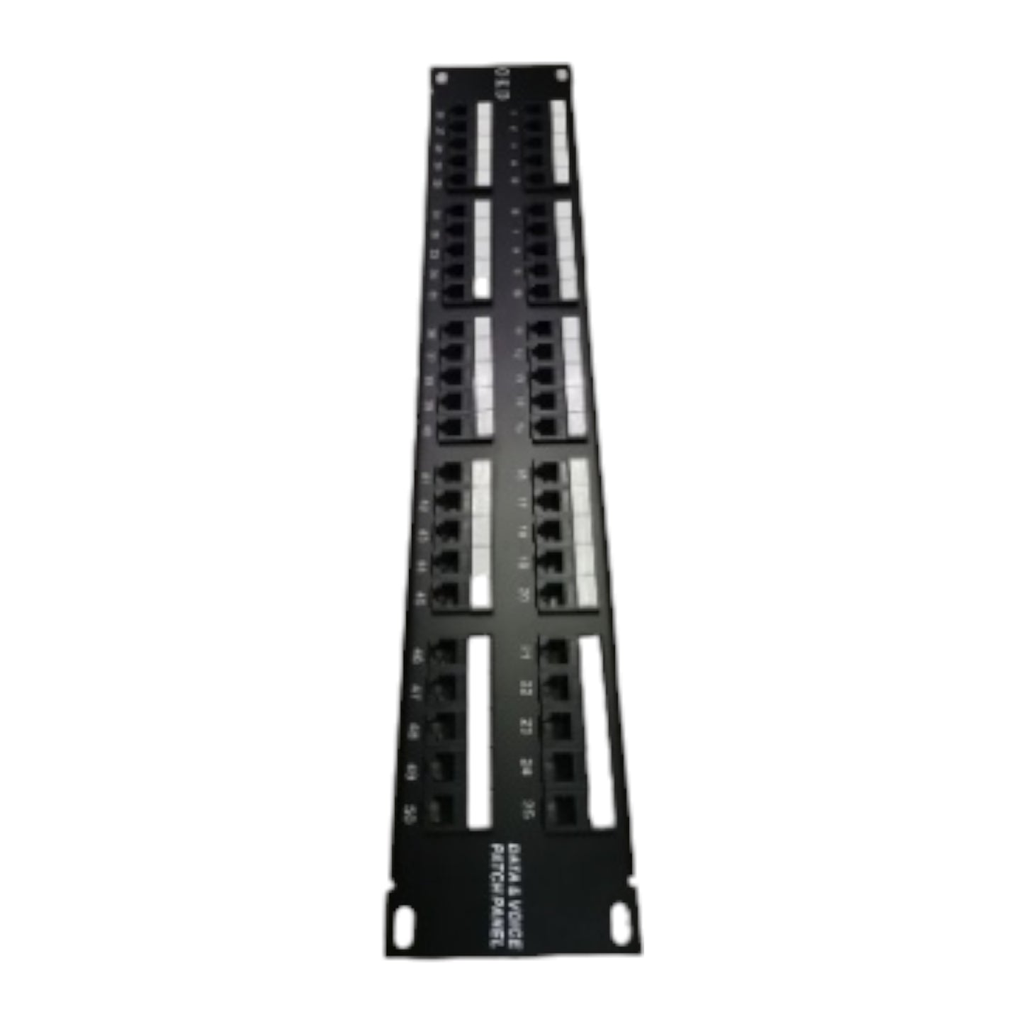 AMP Telephone Patch Panel RJ11 50 Port in Black for organizing telephone connections