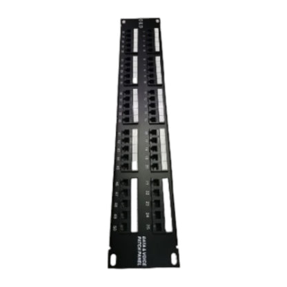 AMP Telephone Patch Panel RJ11 50 Port in Black for organizing telephone connections