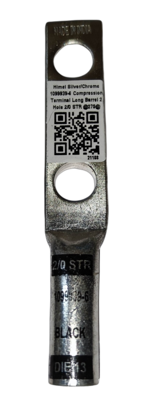 Utilux Terminal Lugs Long Barrel 2 Holes 60mm made of durable metal for reliable electrical connections