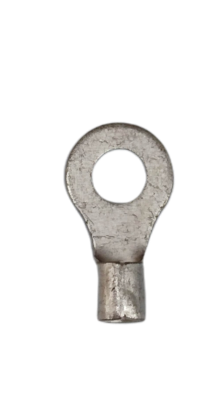 Terminal Lugs Ring Type Without Insulation in Silver Metal for Electrical Connections