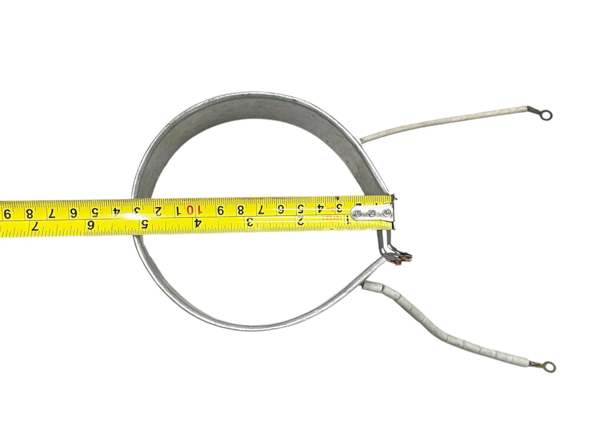 Local brand Thermos Heating Element 220V with metal coil and measuring tape showing size