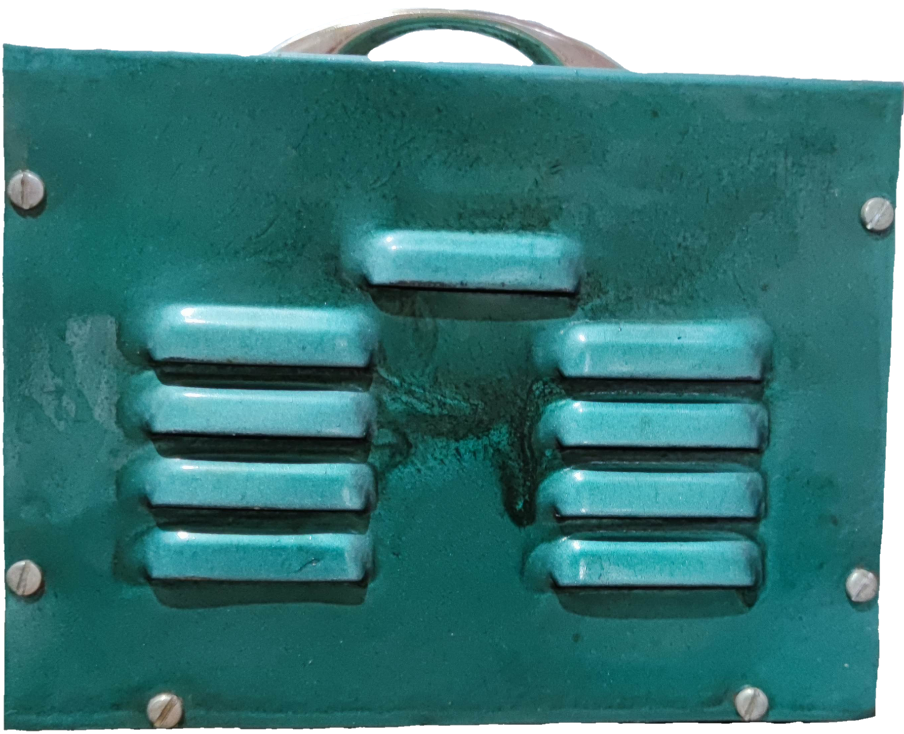 CE door chime with 250W Variable Transformer 145 - 220V in teal metal casing for adjustable voltage