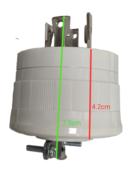 Panasonic NEMA L6 250V industrial plug white locking connector with metal prongs for heavy duty power