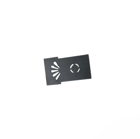 ILLUMIQ TERRA black Track Light End Plug Cover with decorative cutout design for lighting installation