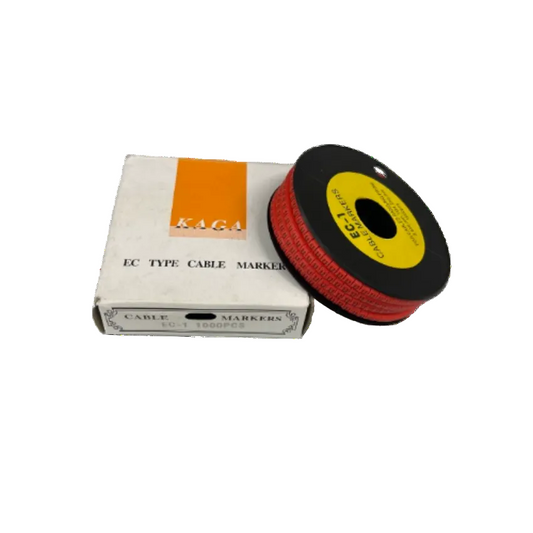 Grippes U Marker Red 2.6mm to 4.2mm 1000pcs cable management markers on spool with box