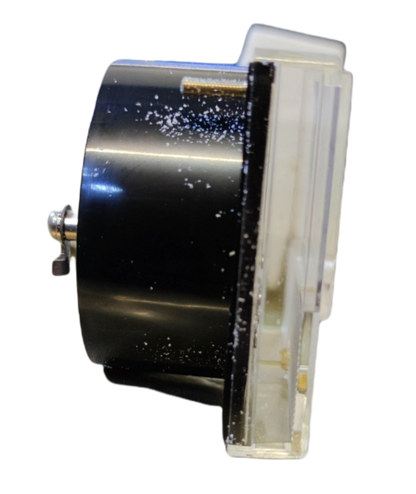 UFE Panel Meter VU Meter 66 side view showcasing its durable design for precise electrical measurements