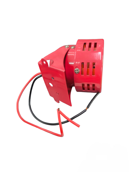 Red Auspicious 24V emergency alarm siren with wired connections for door chimes and bells