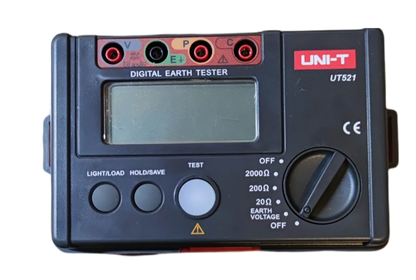 Electx Electrical Supply Digital Earth Leakage Tester UNI-T UT521 with LCD screen and control dial