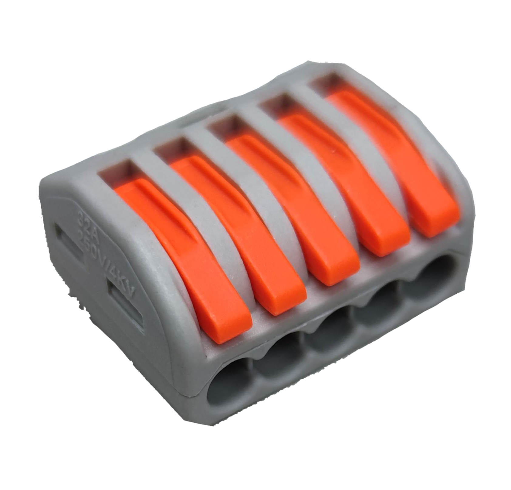 32A 250V electrical connector gray and orange lever wire connector for safe electrical wiring
