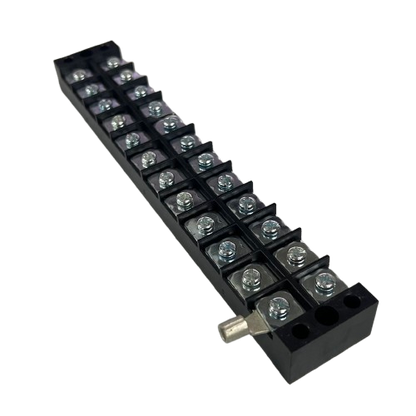 Grippes 45A 12Pairs Terminal Block 600V black plastic 12 pair screw terminal strip for wiring