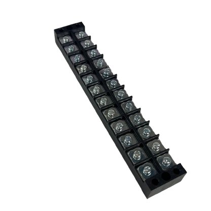 Grippes 45A 12Pairs Terminal Block 600V black screw terminal strip for electrical circuitry connections