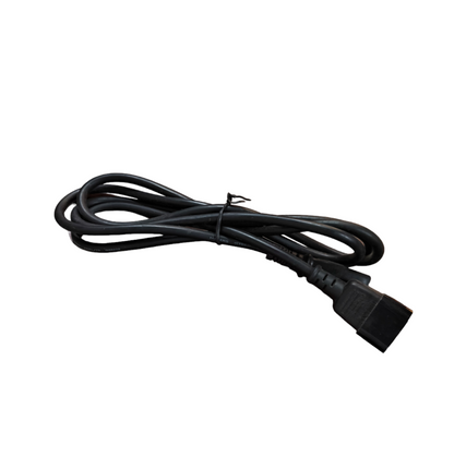 Black C13 to C14 AC power cord coiled 1.5m desktop and server power lead from China manufacturer
