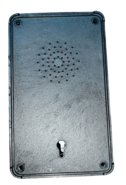 Gray plastic electronics enclosure cover with circular vent holes and keyhole slot DIY Plastic  Box Kit Assenbly