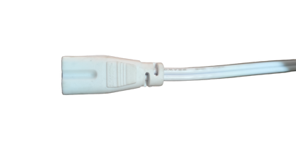 Local T5 AC Cord Connector End to End white female plug with flat twin lead cable for T5 fluorescent lamps