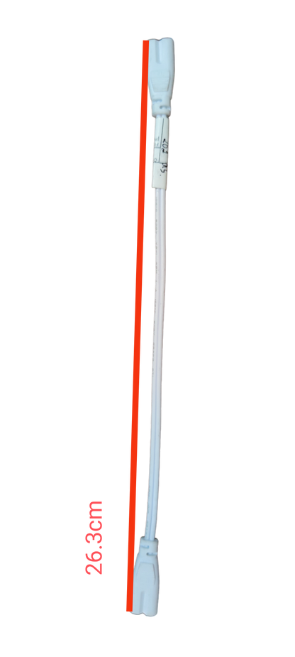 Local T5 AC Cord Connector End to End white 26.3 cm lead with two pin connectors for T5 lamps