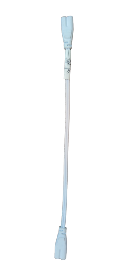 Local T5 AC Cord Connector End to End white slim wire lead with identical two pin connectors