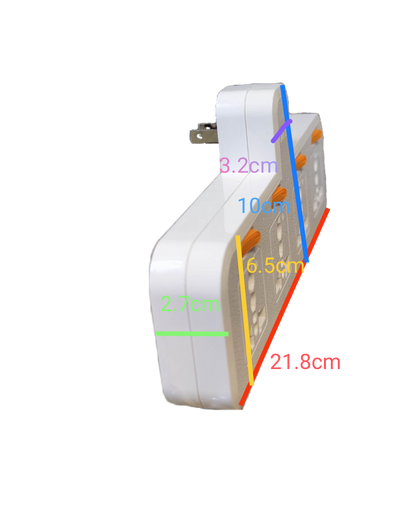 Omni 4 gang universal outlet 10A 250V power strip with multiple sockets for versatile electrical needs