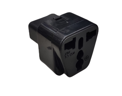 Universal Outlet C14 adapter 220V 5A in black with multiple outlet compatibility for versatile power options